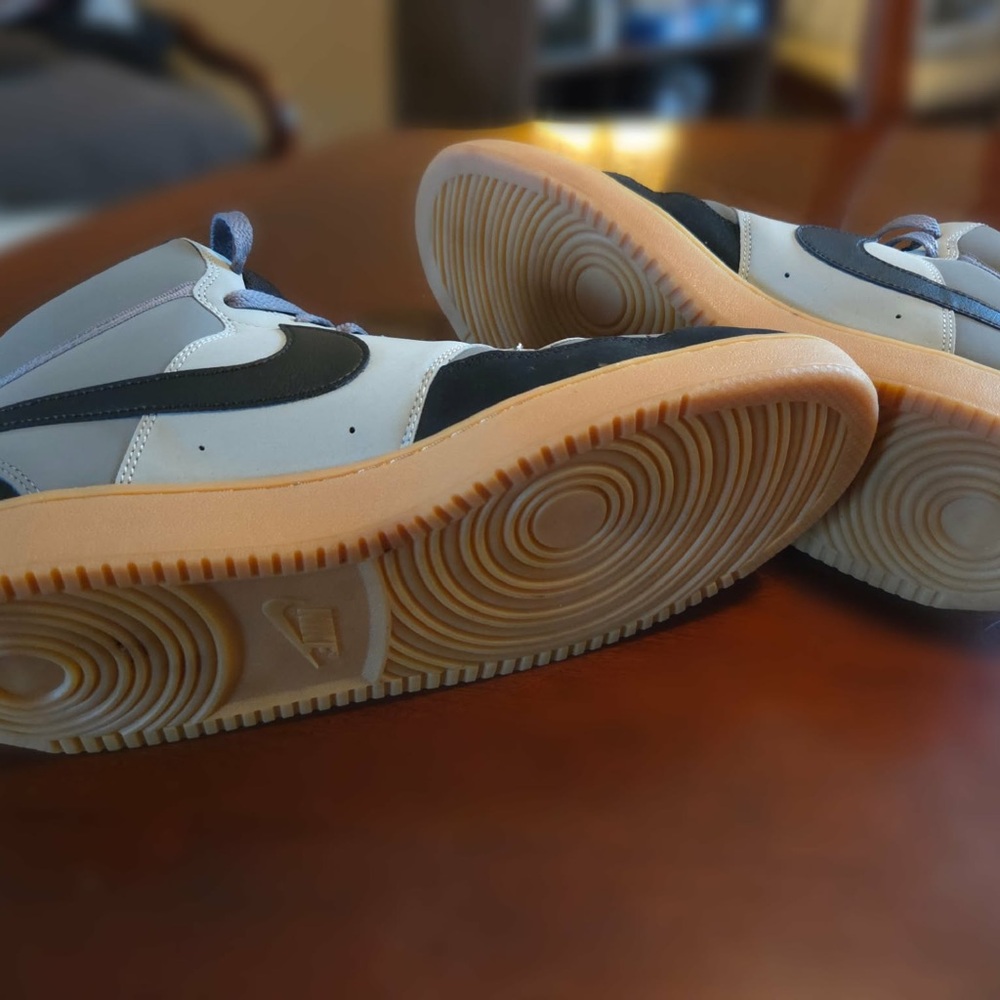 Nike Black and White Sneakers with Gum Sole
